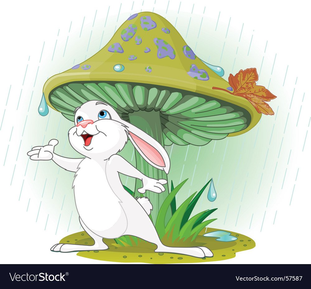 Заяц с зонтиком