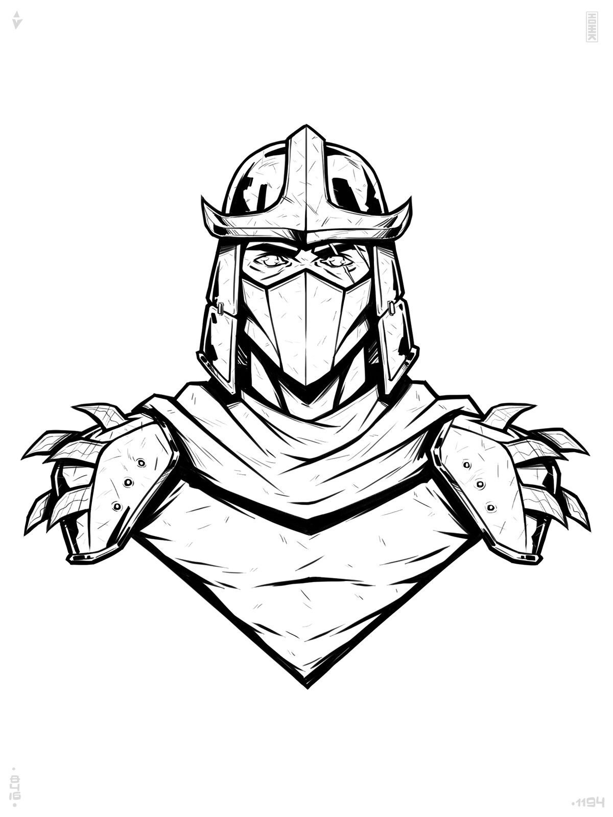 Шреддер Черепашки ниндзя нарисовать