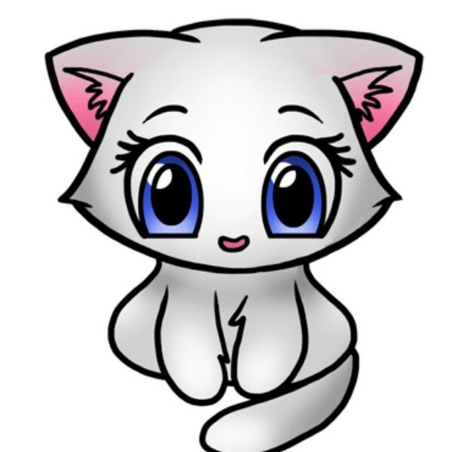 Котёнок для срисовки легкие