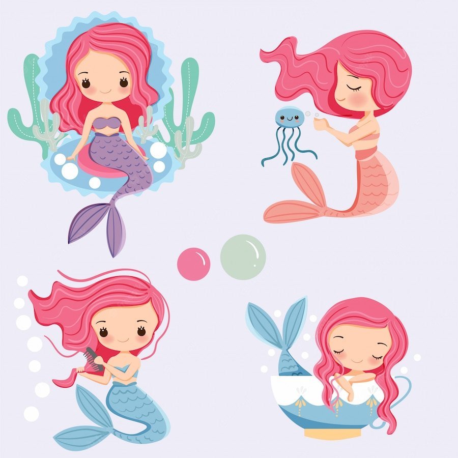 Русалка мультяшный персонаж в костюме