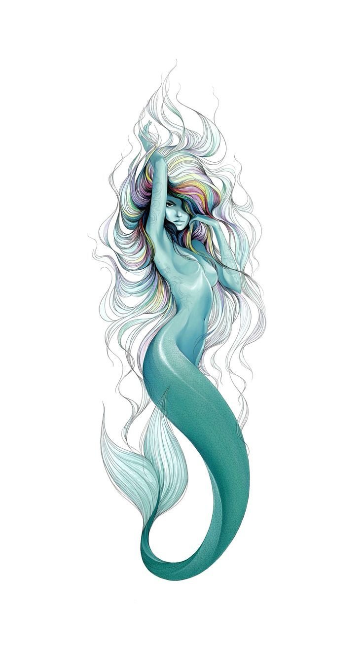 Русалка рисунок
