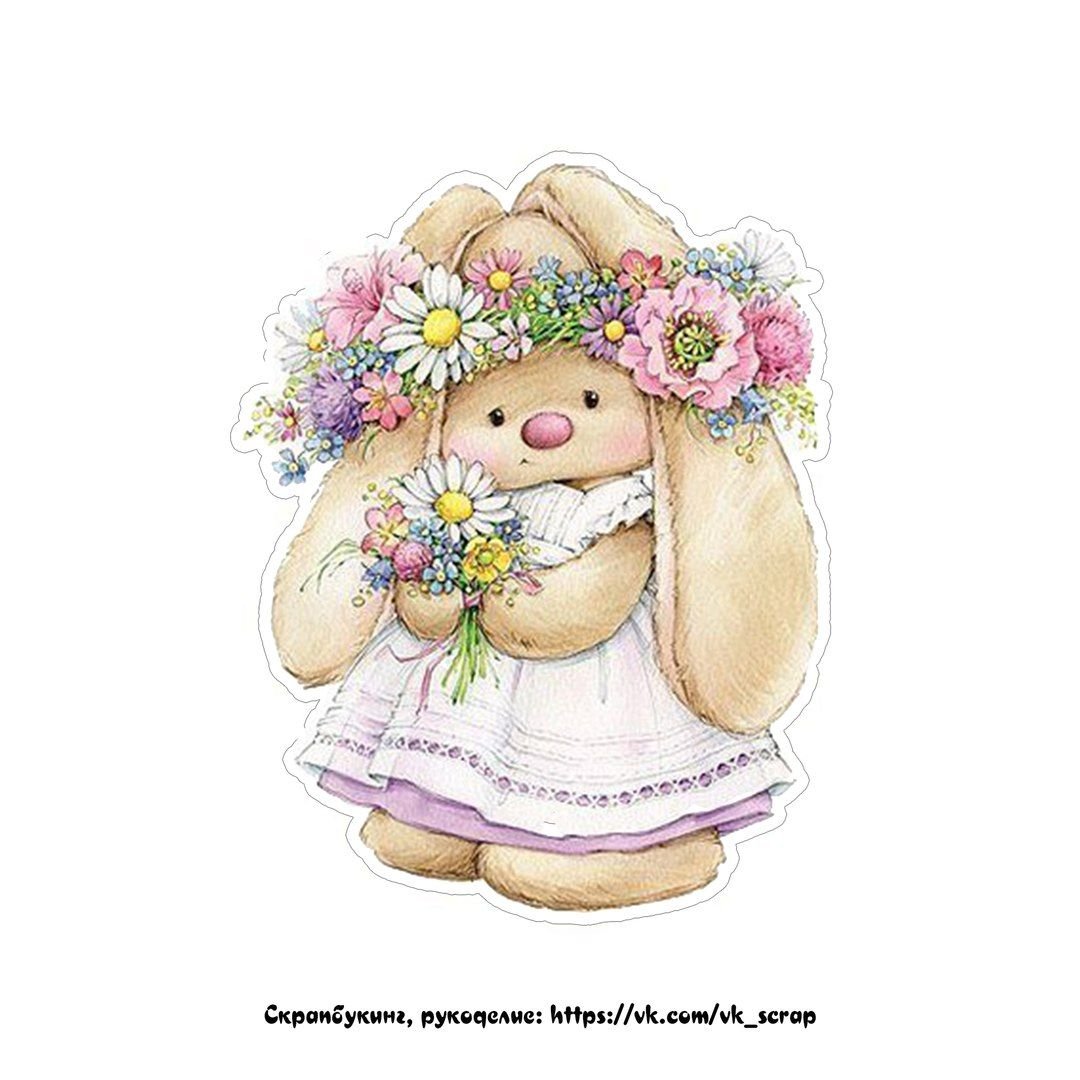 Зайчик для скрапбукинга