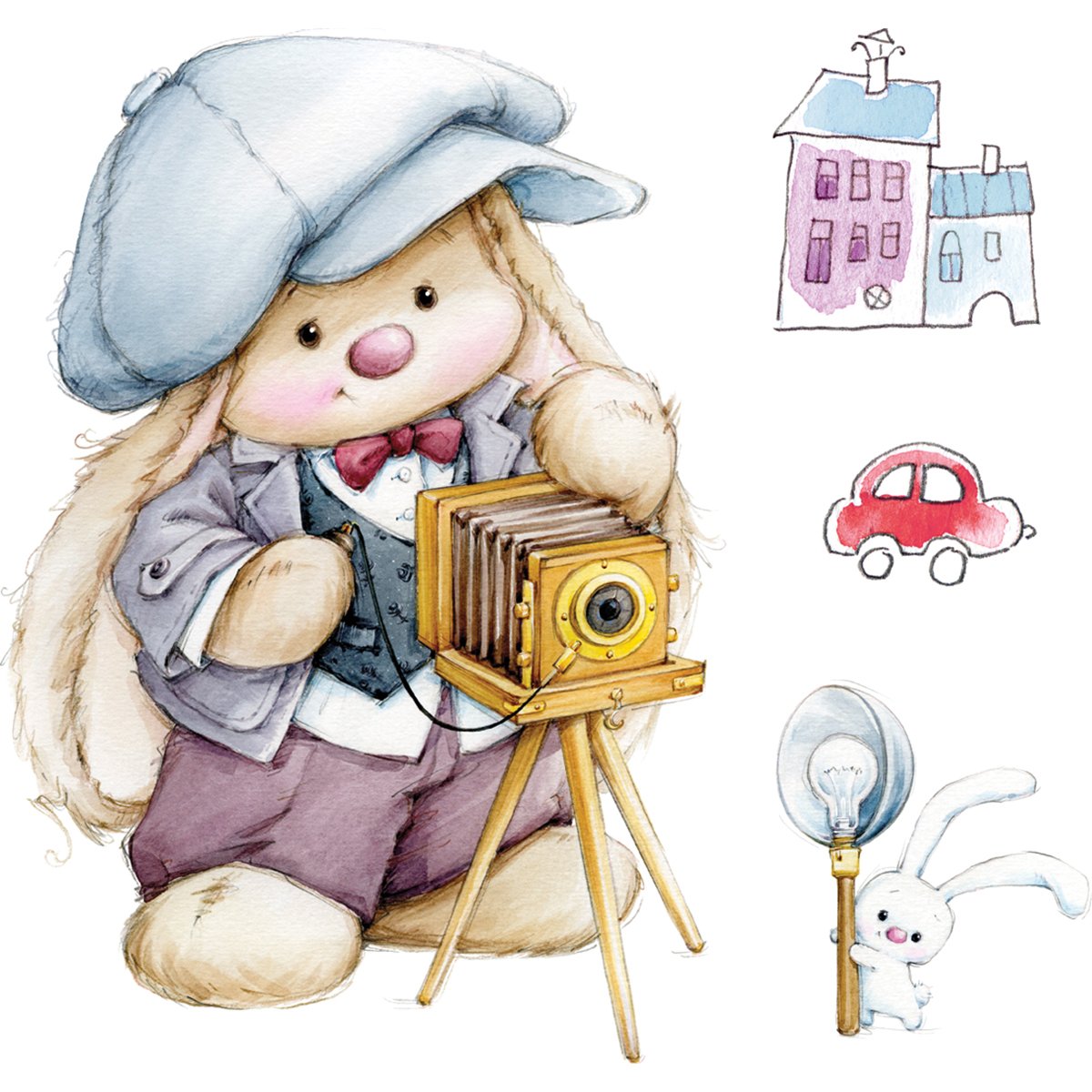 Зайчик для скрапбукинга