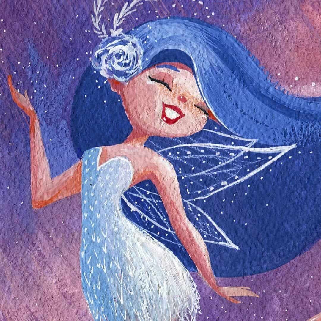 Рисунок феечки гуашь