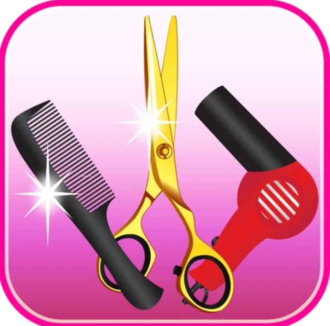 Парикмахер в мультяшном стиле