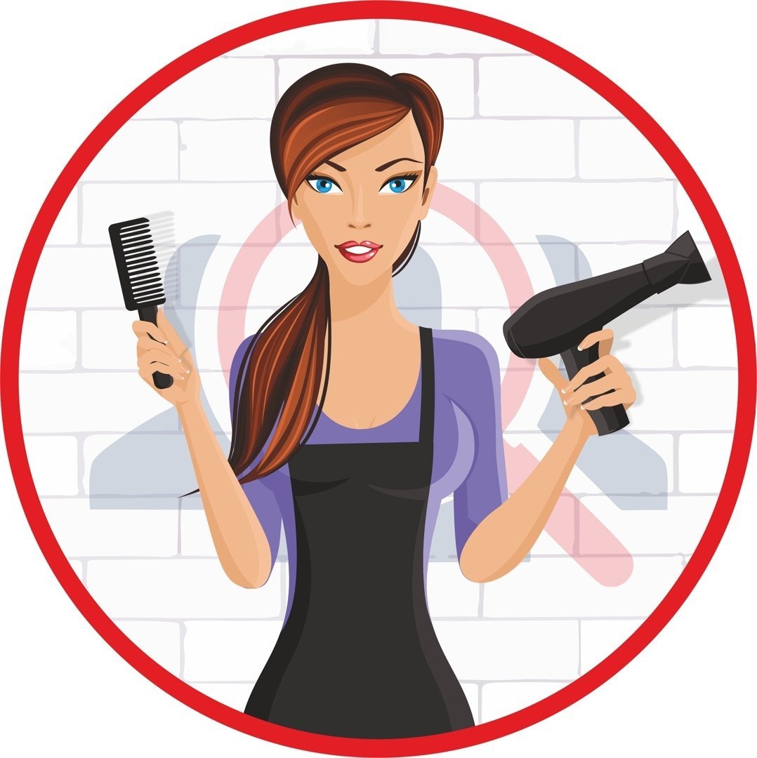 Силуэт парикмахерских инструментов