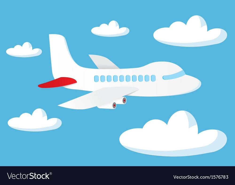 Аппликация самолет в небе
