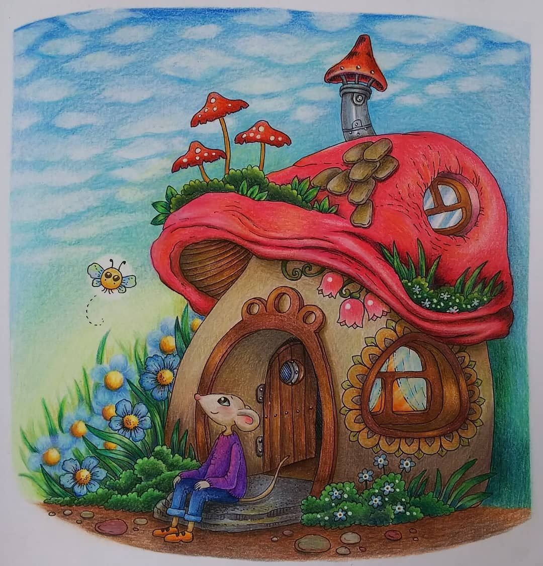 Сказочный домик иллюстрация