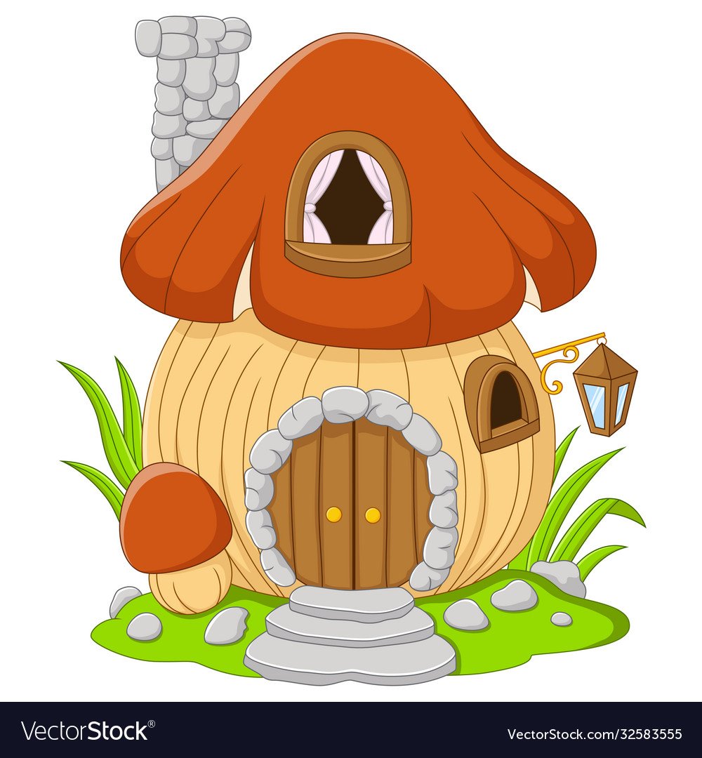 Сказочный домик для зайца иллюстрация вектор