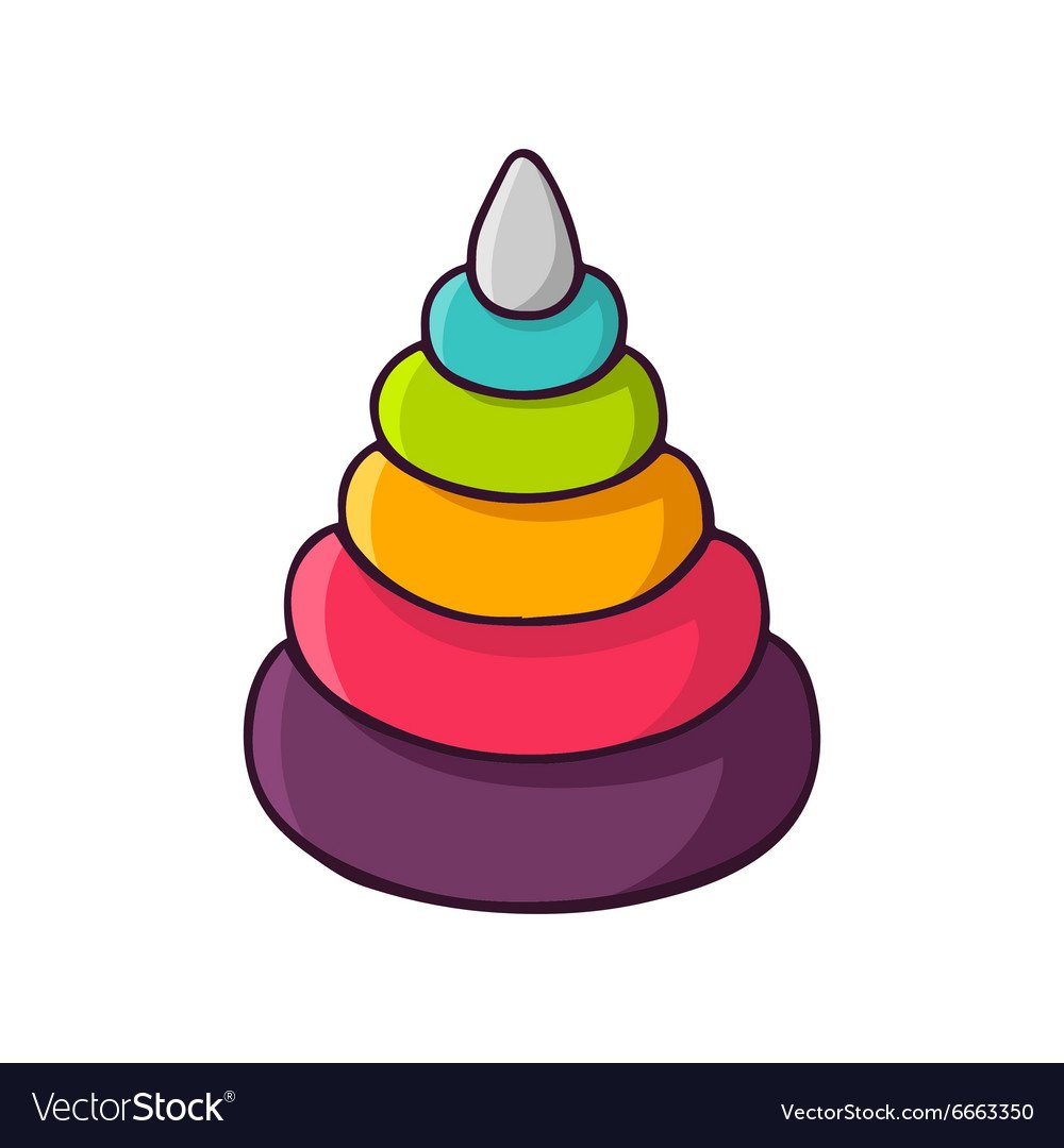 Пирамидка детская vector