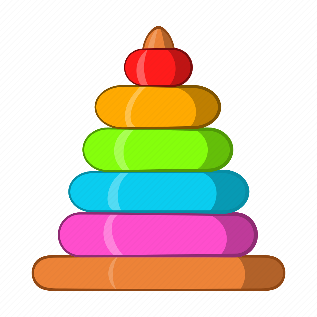 Ребенок с пирамидкой вектор