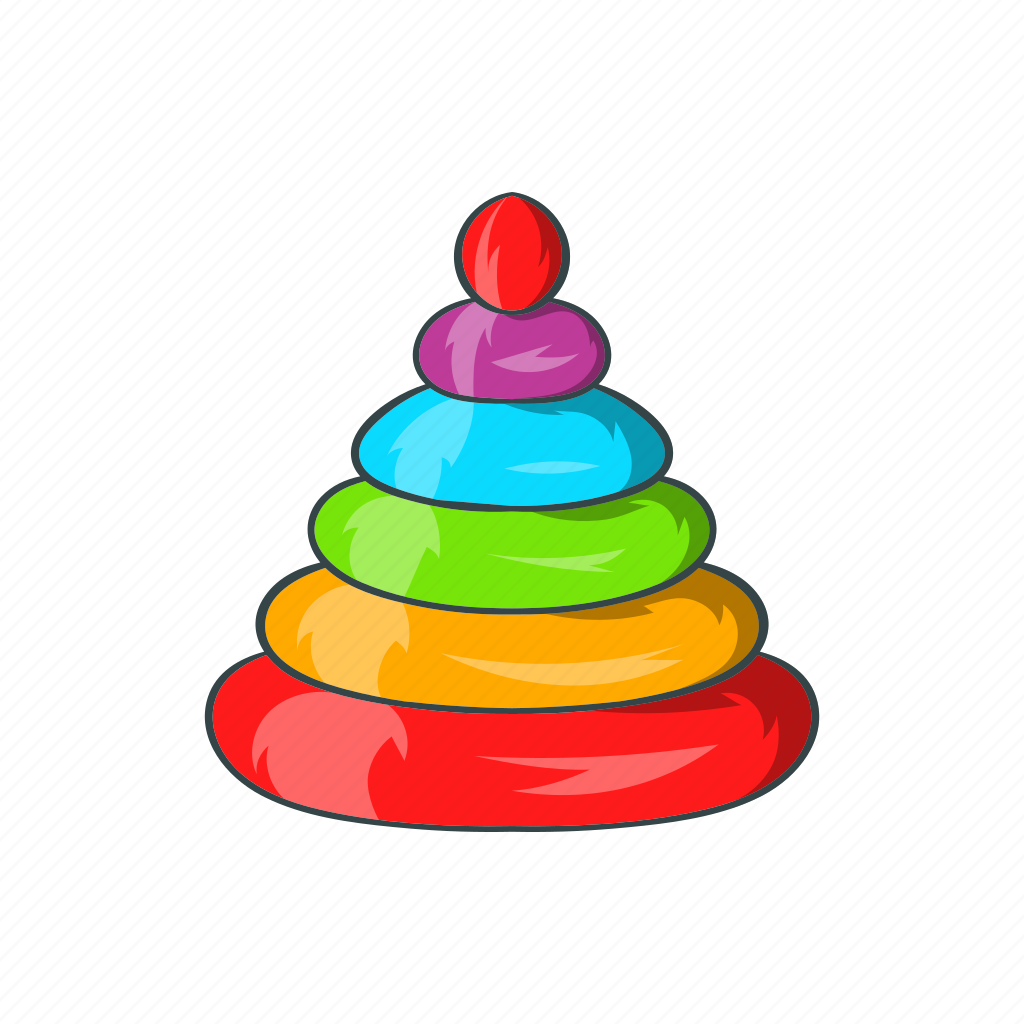 Пирамидка на белом фоне