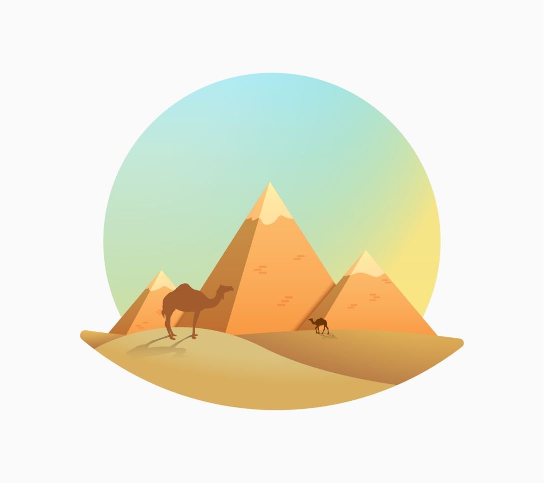 Пирамиды Египта стилизация