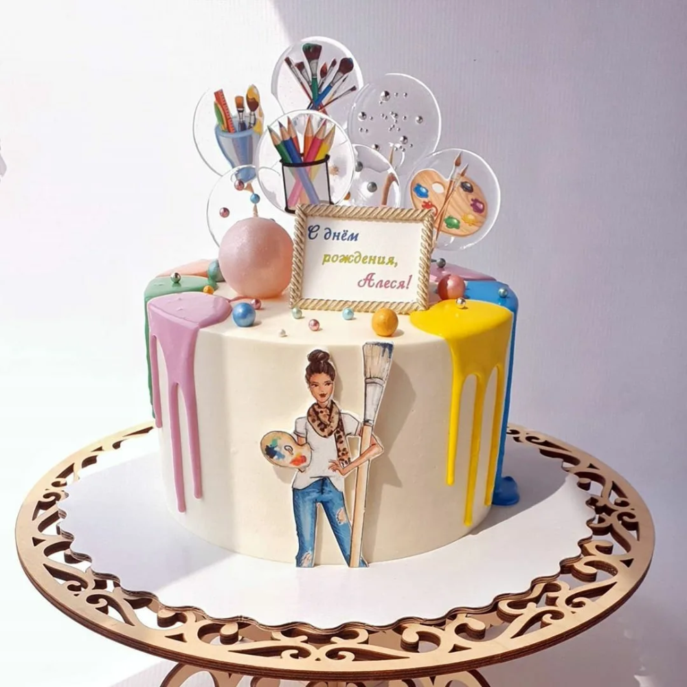 Торт для художницы девочки