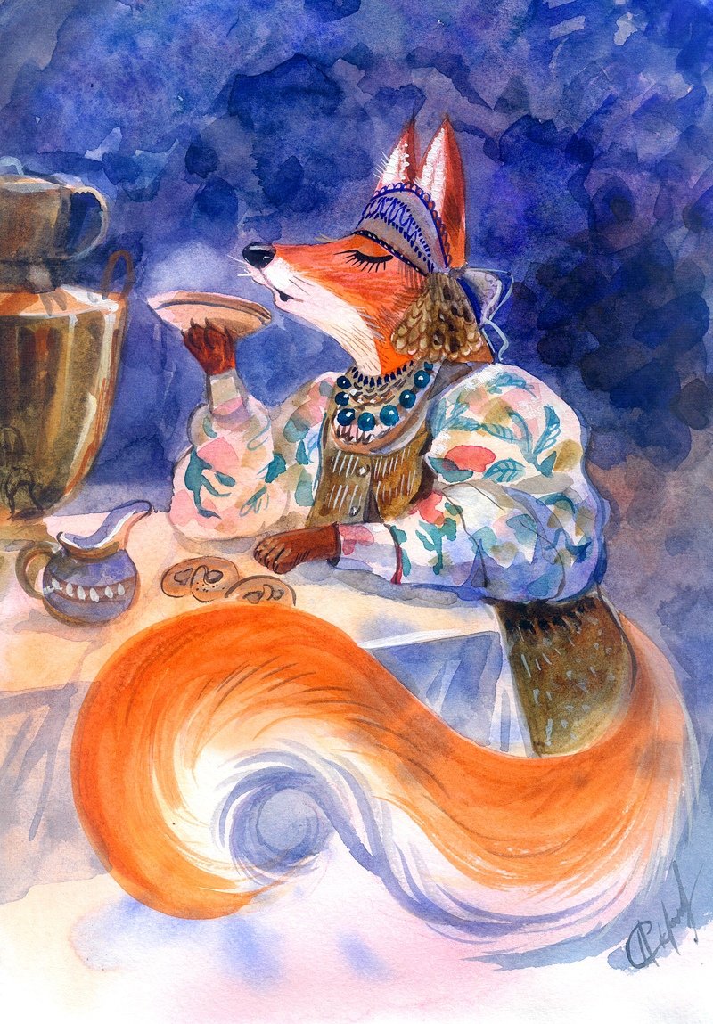 Лиса и тетерев русская народная сказка