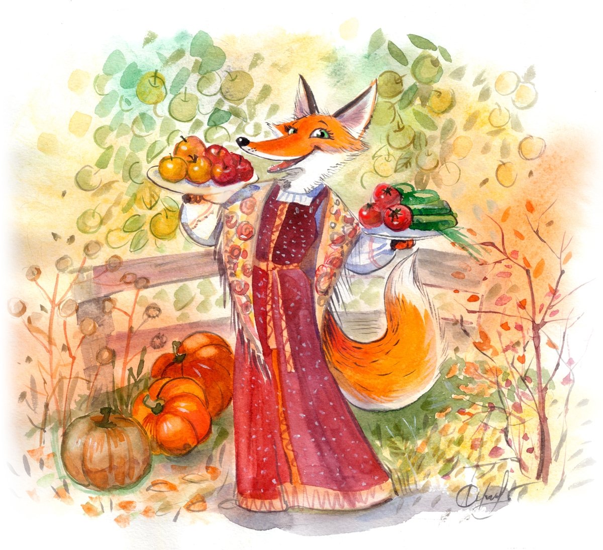 Лиса и Луна шаликинна.