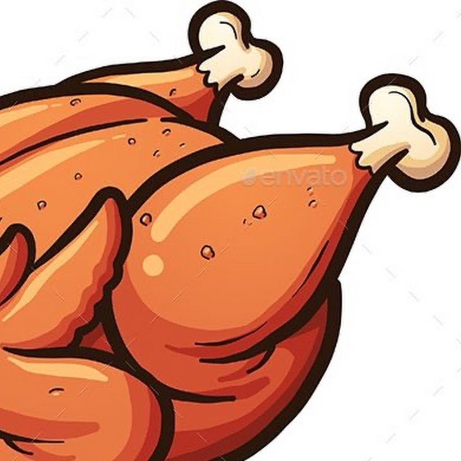 Жареная курица мультяшная
