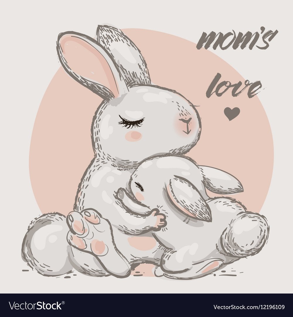 Зайчик с мамой