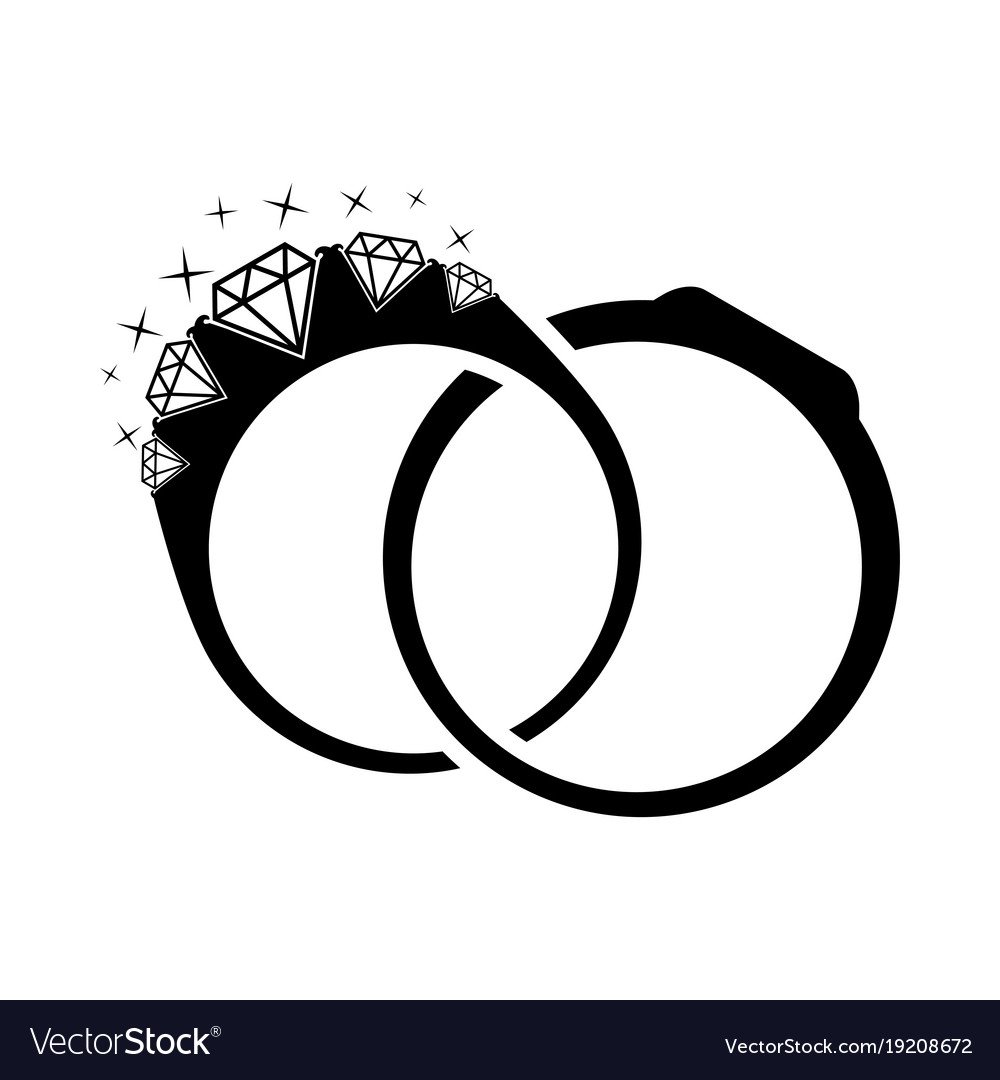 Кольца свадьба силуэт