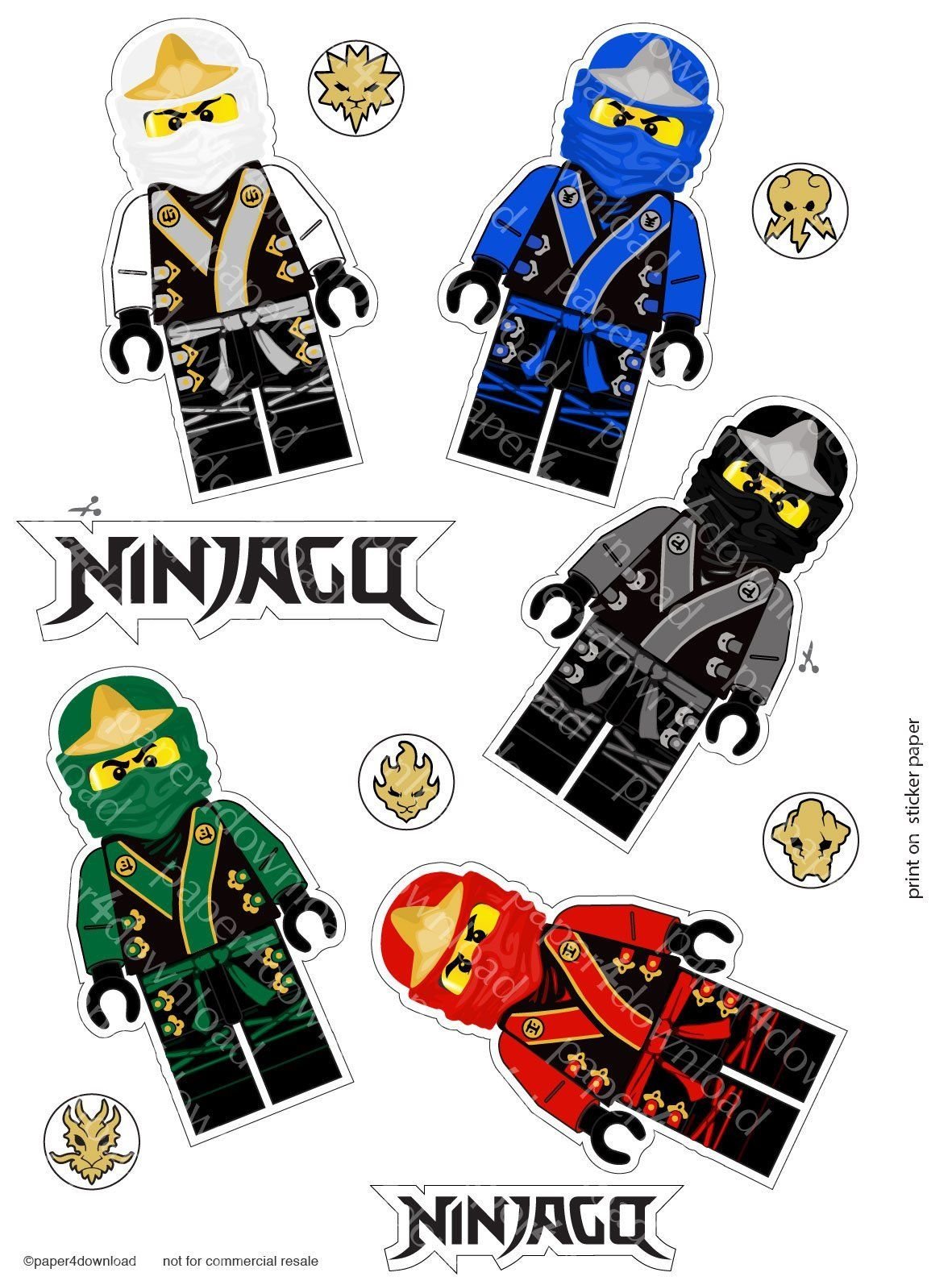 LEGO Ninjago наклейки