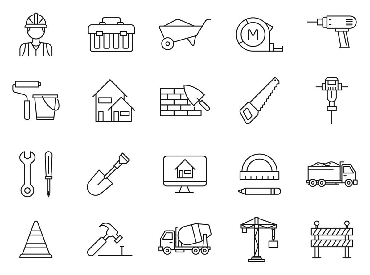 Иконки строительная тематика