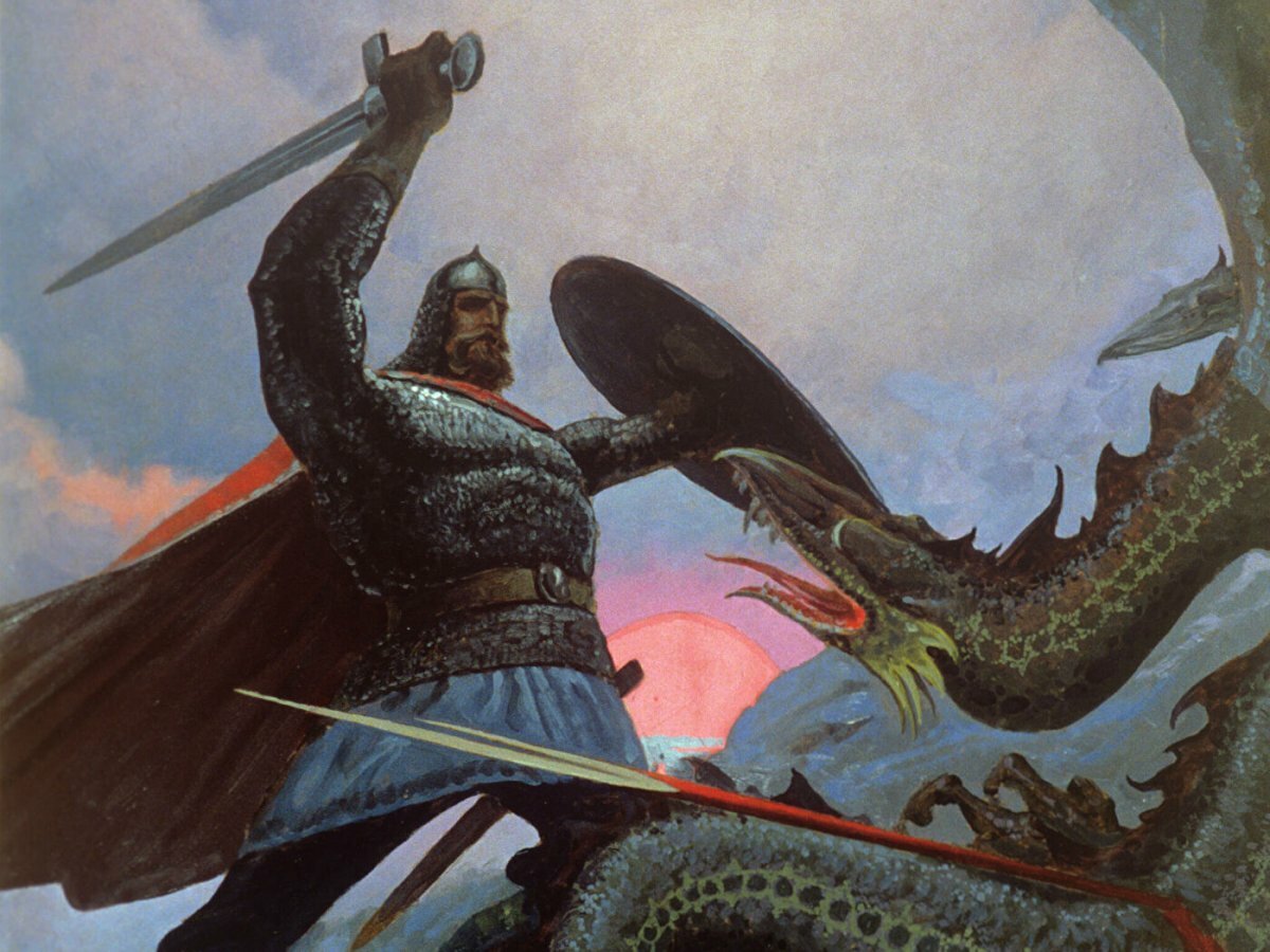 Битва Добрыни со змеем Горынычем