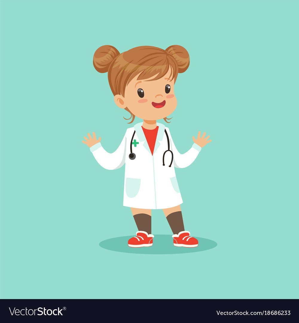 Ребенок в халате врача