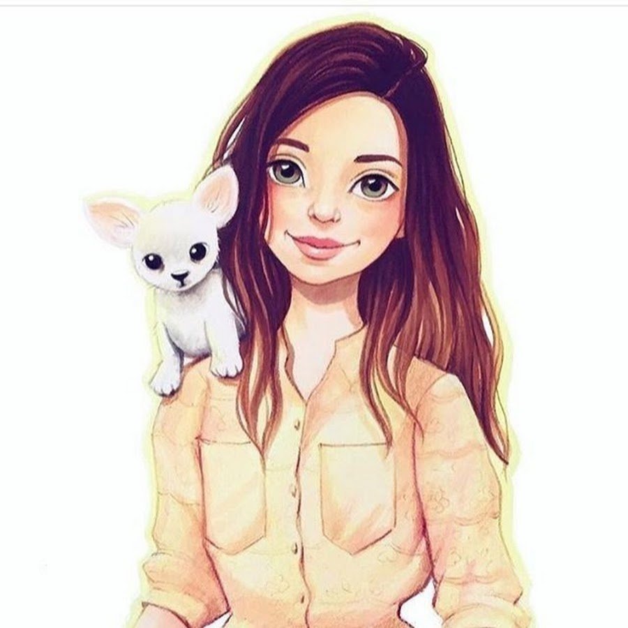 Рисунки милых девушек