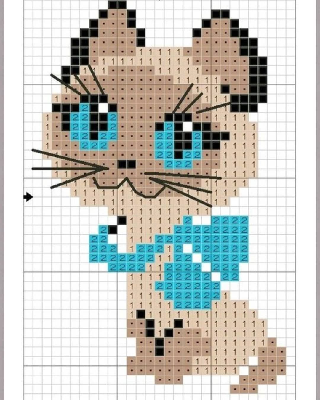 Котенок Гав крестиком