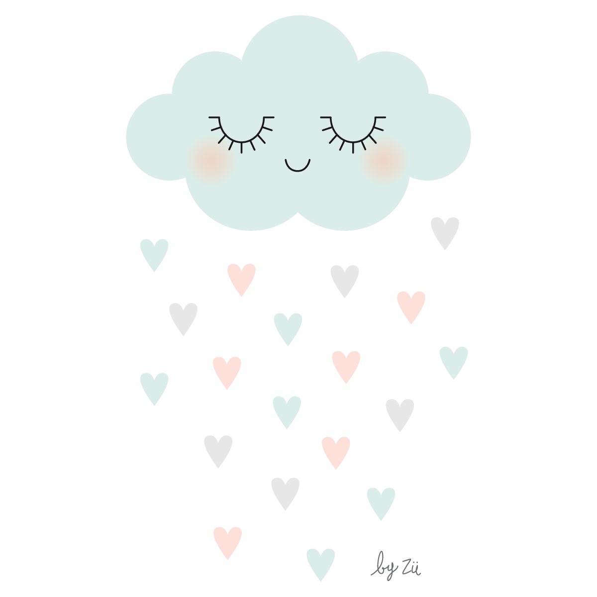 Постер в детскую облако