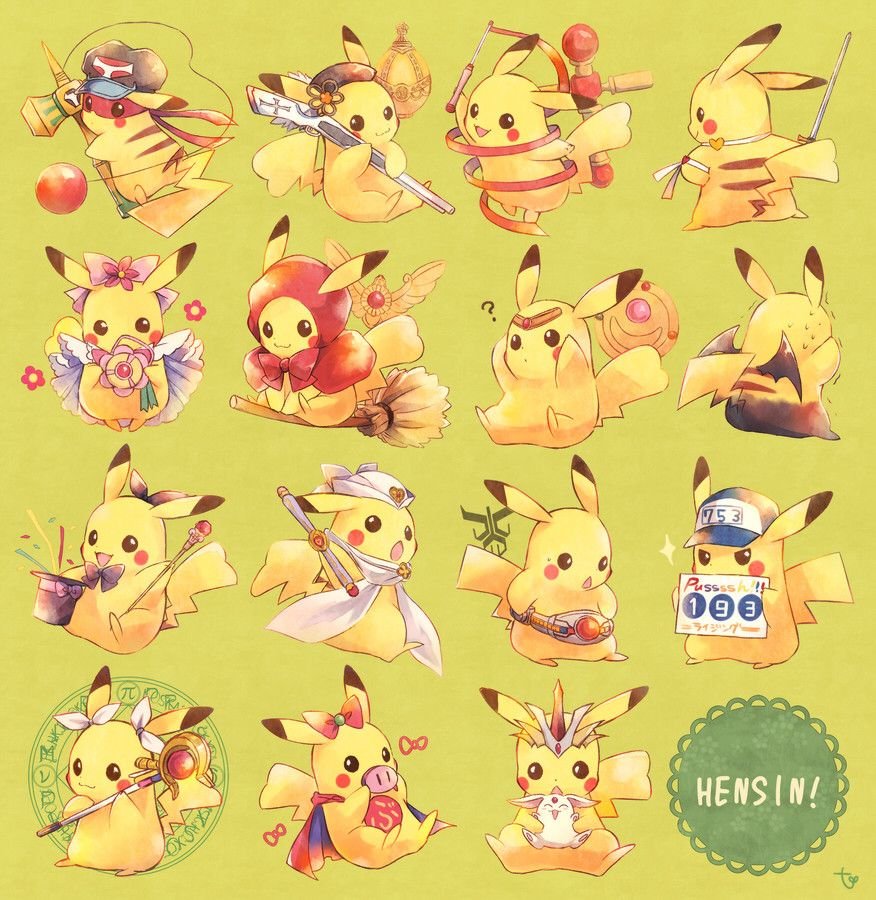 Наклейки Пикачу