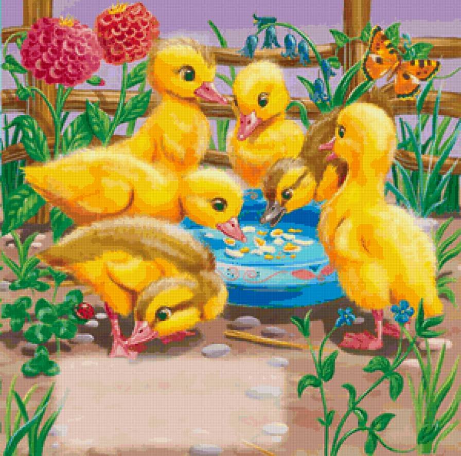 Утка с утенком Сказочная