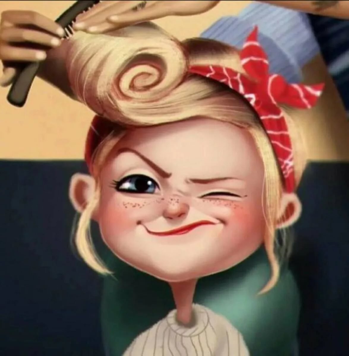 Модные нарисованные девушки