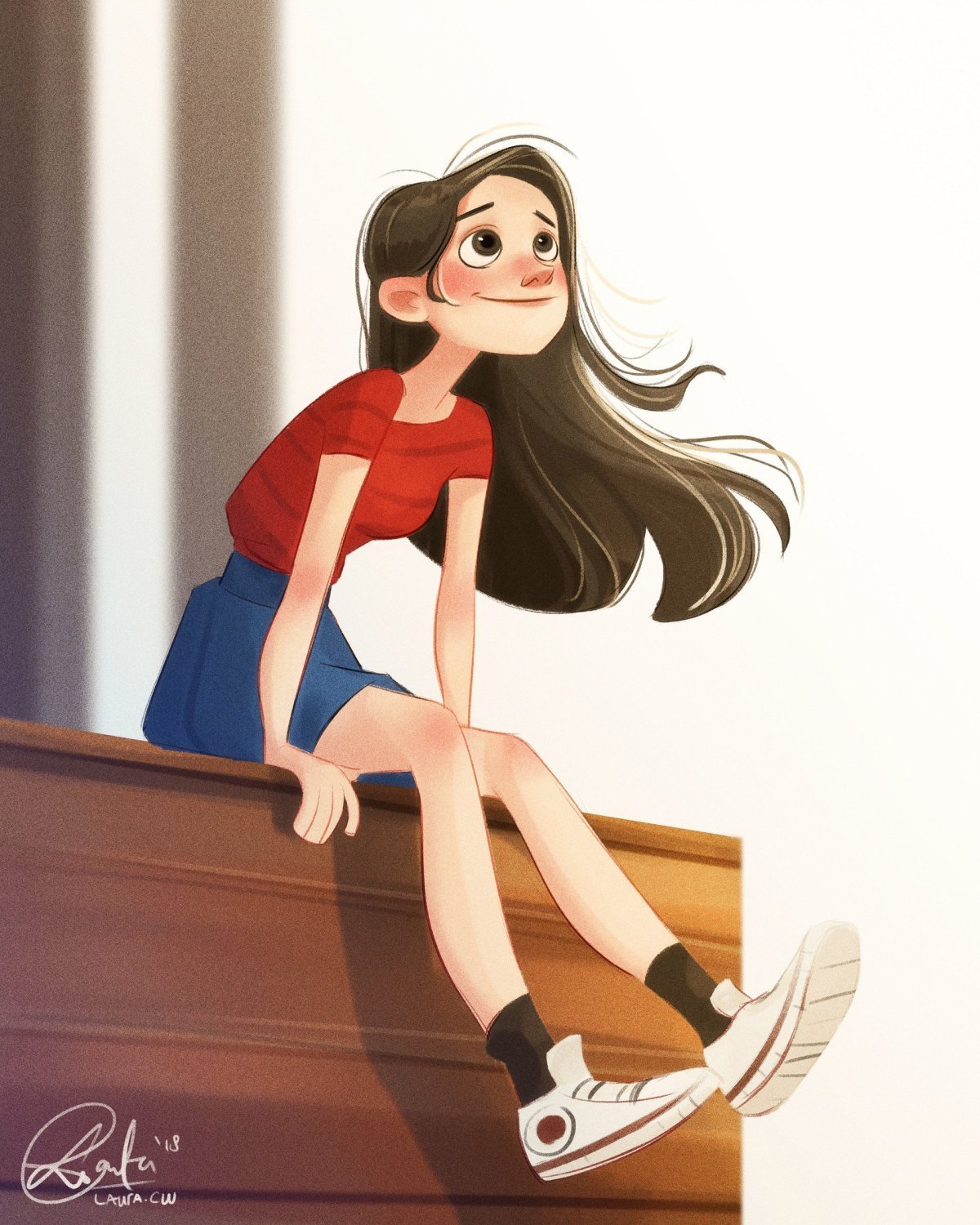 Девушка с кофе зимой