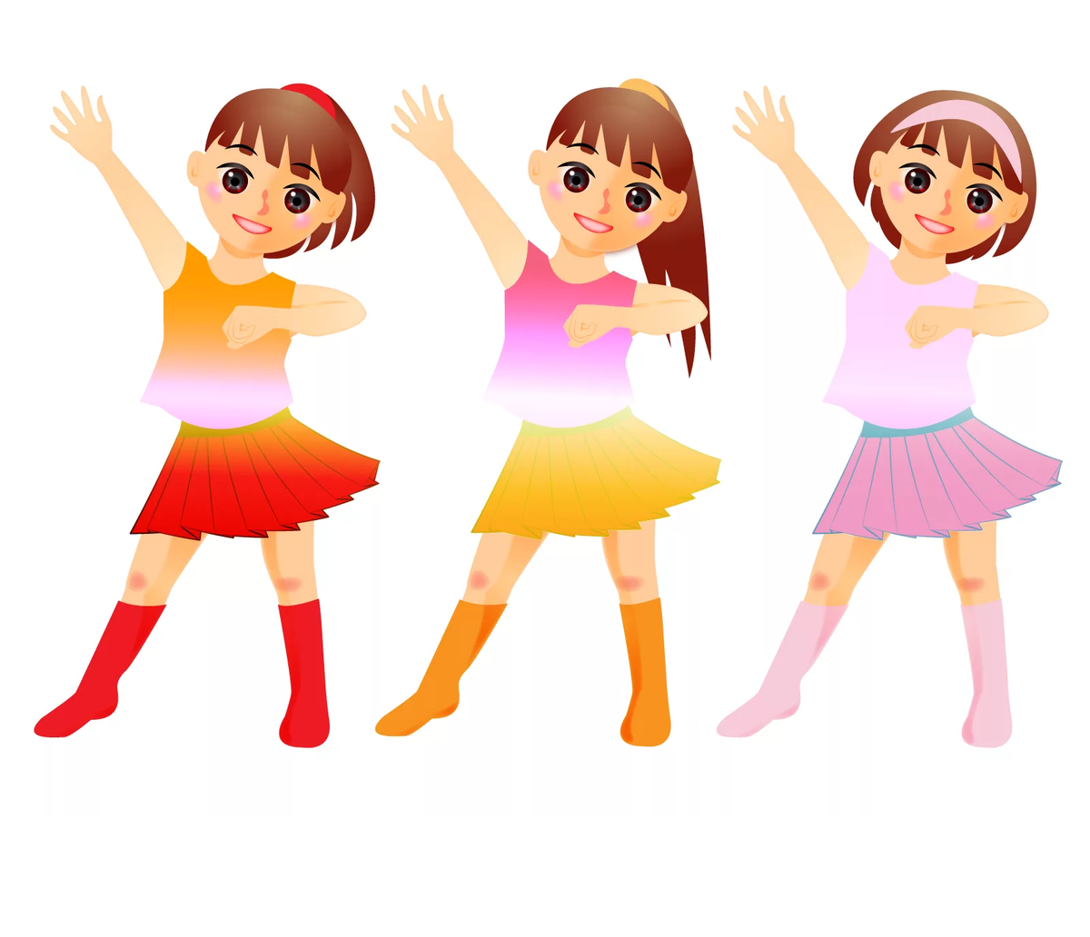 Танцующие дети на прозрачном фоне