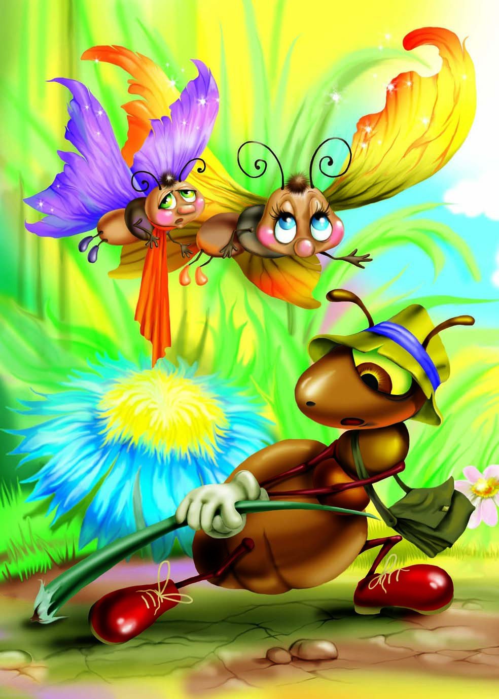 The Grasshopper and муравей