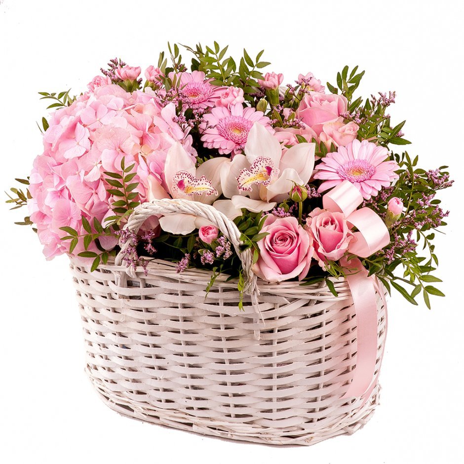 Красивые корзины с цветами