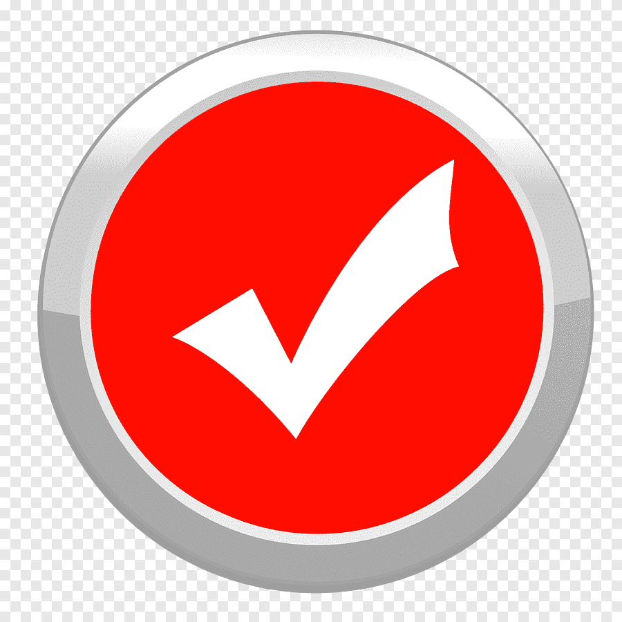 Красная галочка в круге