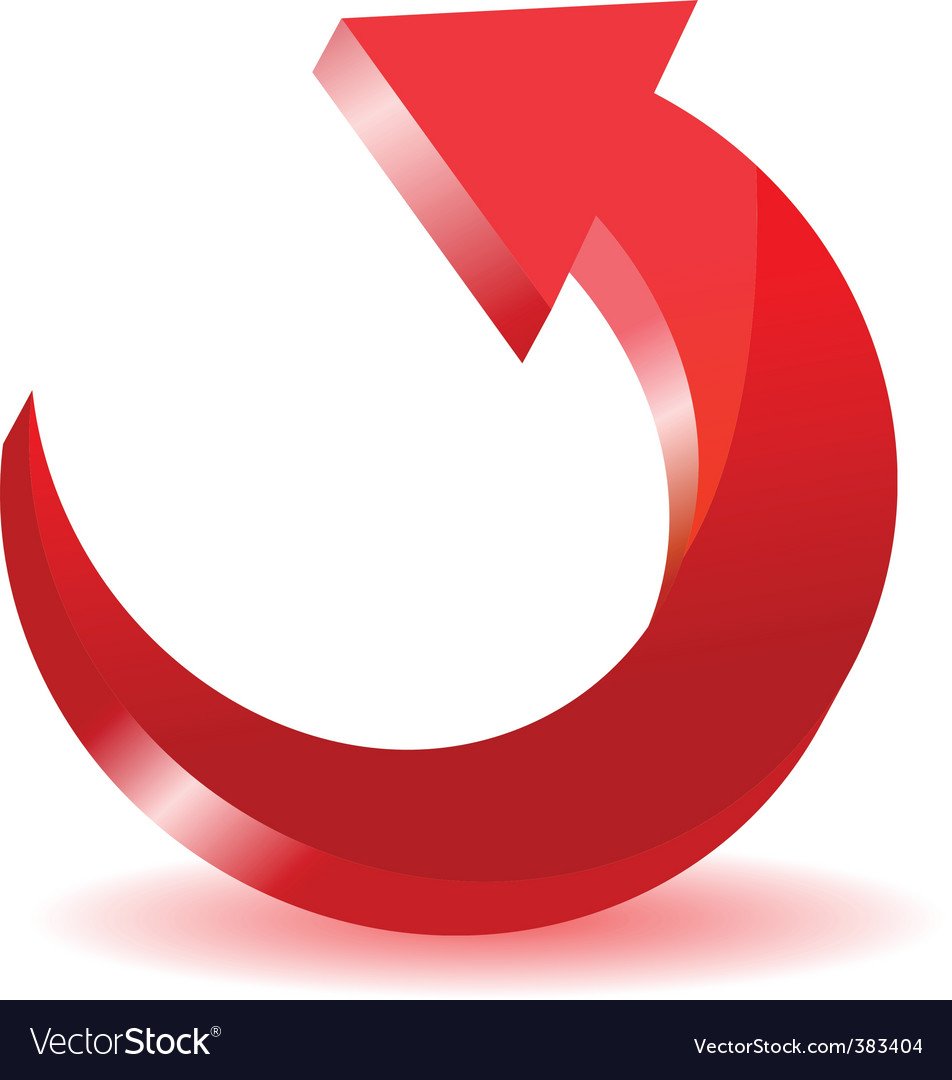 Стрелки круговые красные