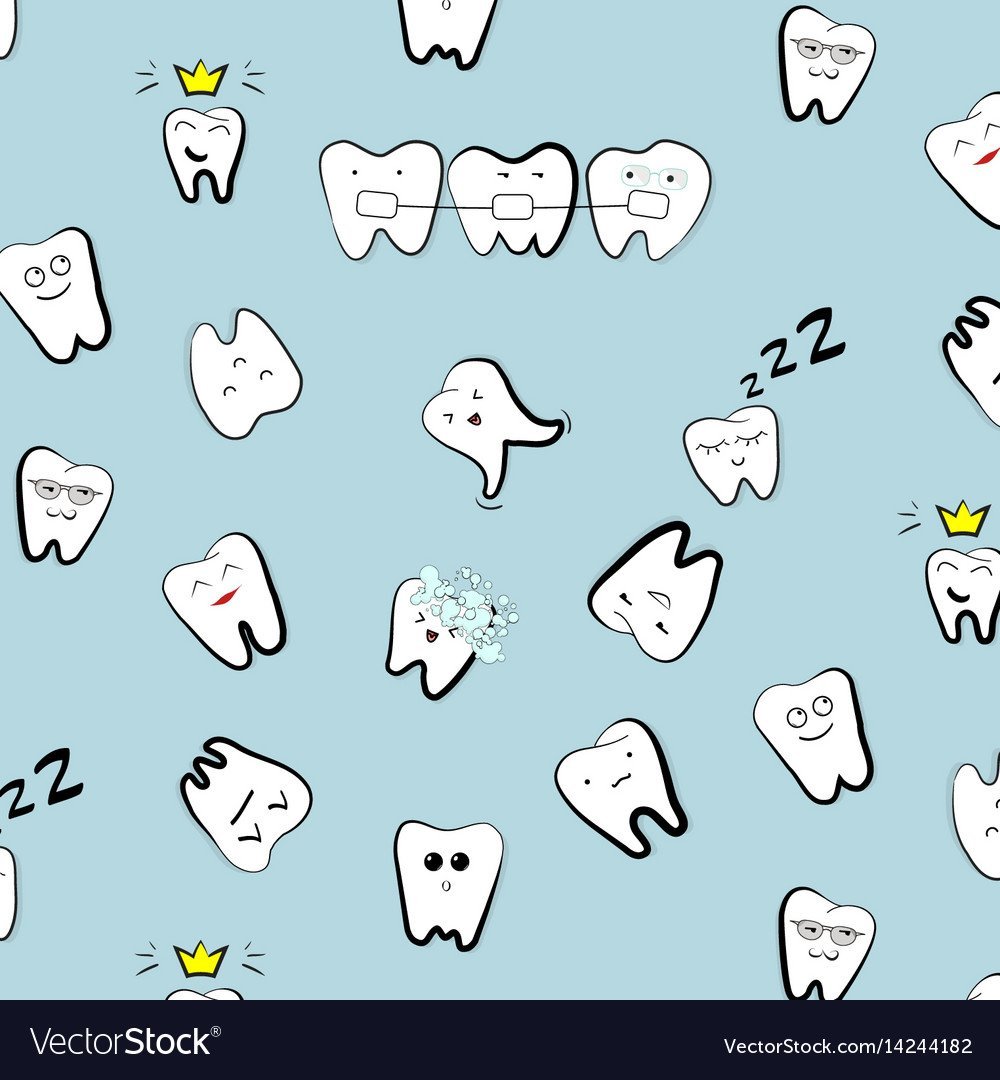 Мультяшные зубы фон