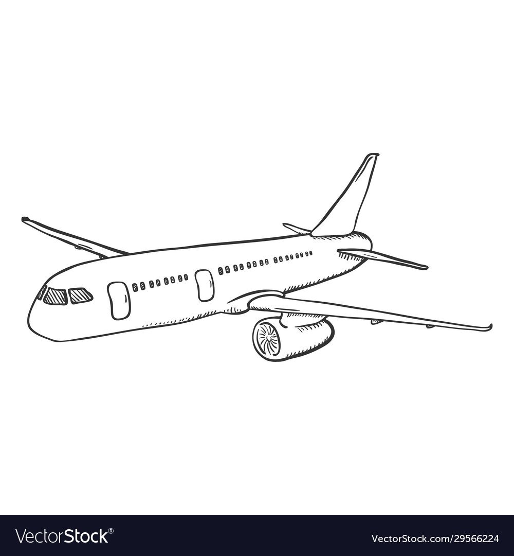 Самолет эскиз рисунка