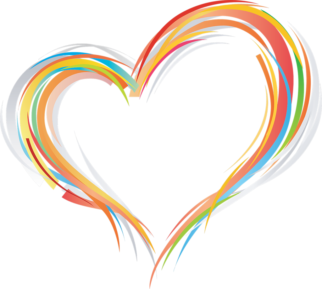 Разноцветные сердечки картинки на прозрачном фоне