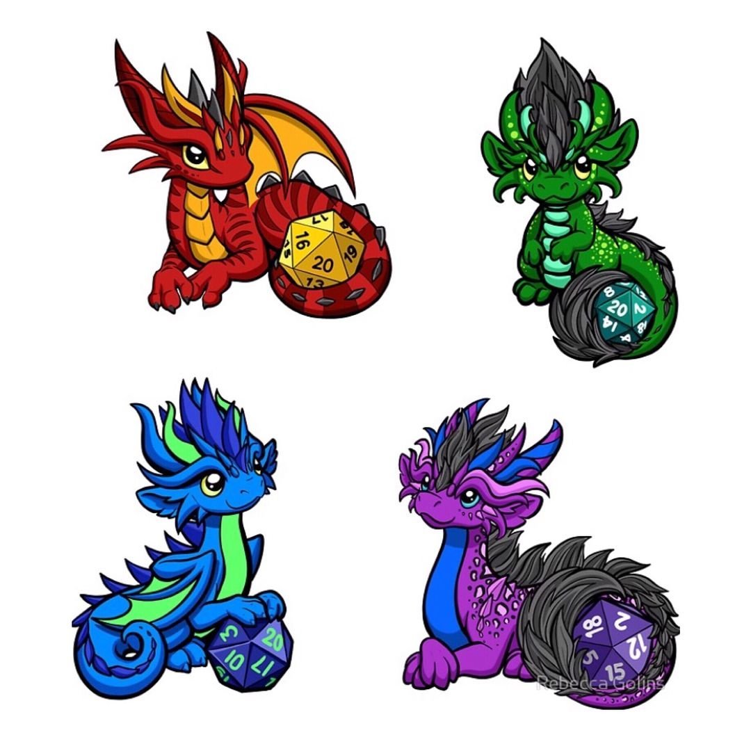 Наклейки дракончики