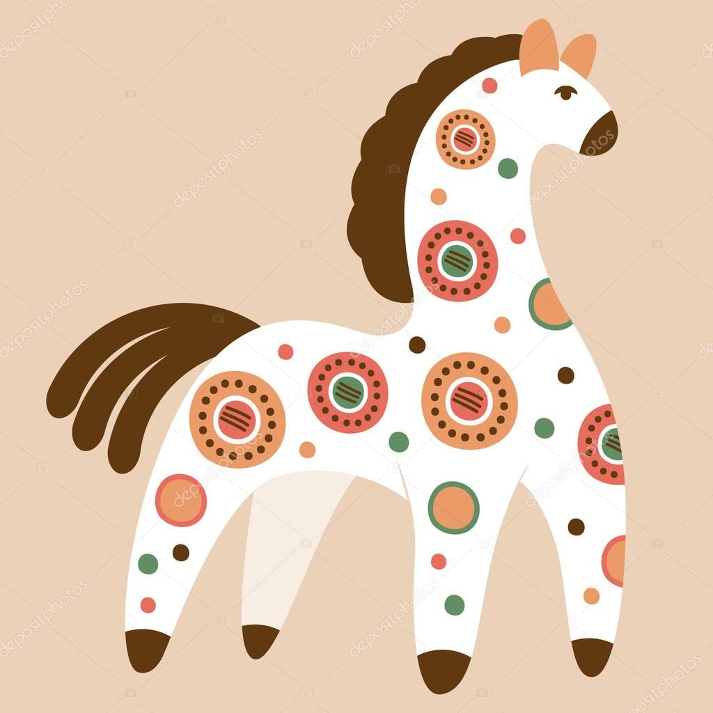 Орнамент дымковской игрушки вектор