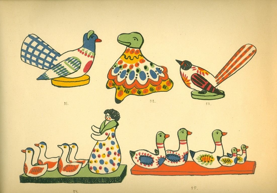 Вятская игрушка иллюстрации Деньшин