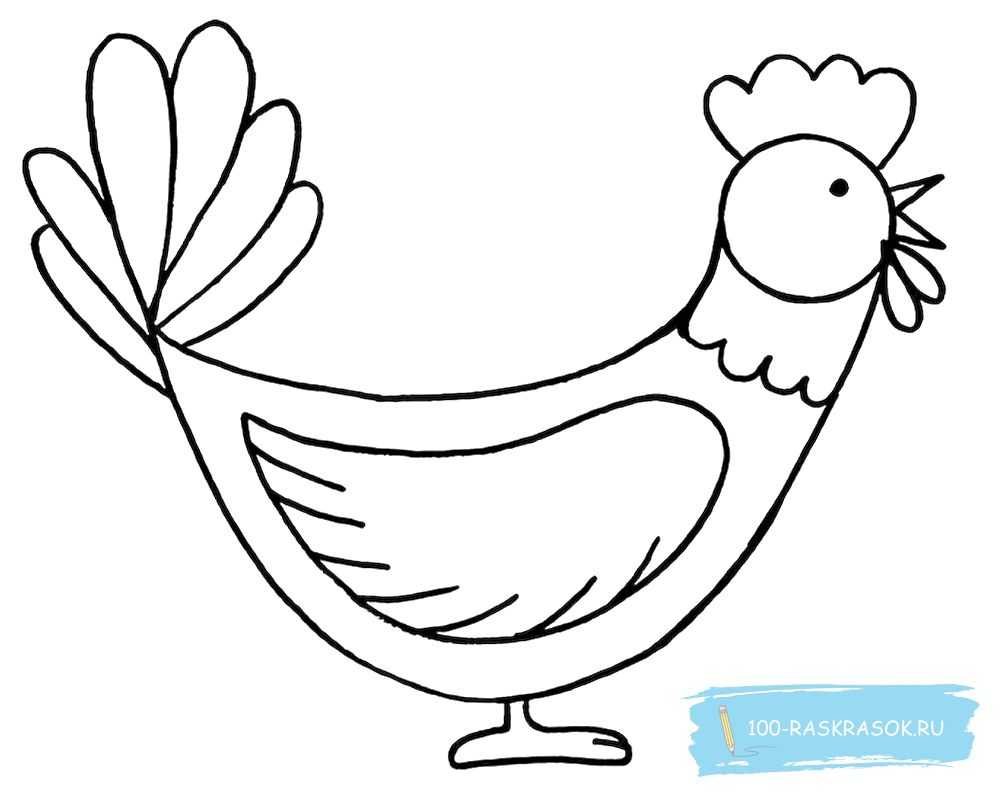 Петух рисунок карандашом