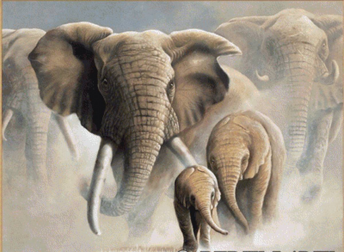 Картина летающие слоны