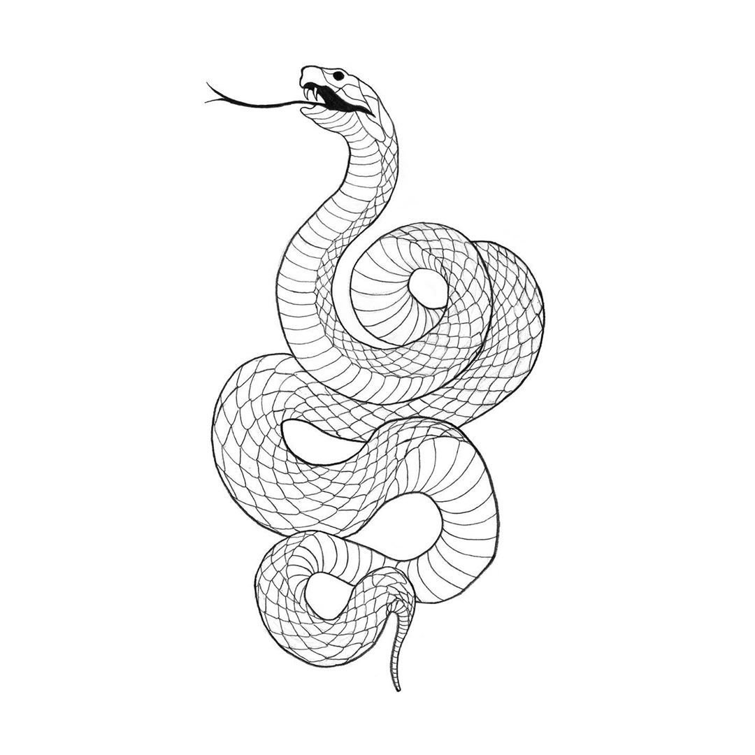Тату змея