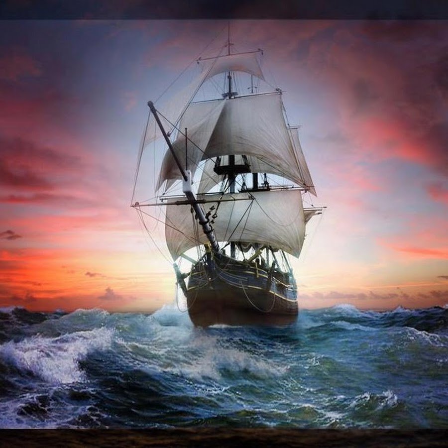 Парусник в море