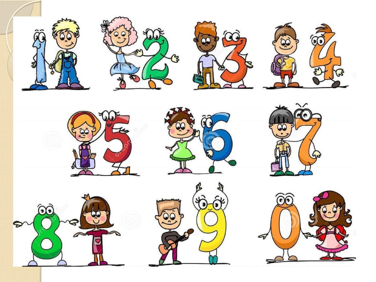 Мультяшные цифры для детей